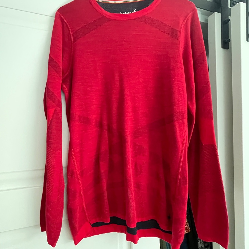 Smartwool Vibrant Red Crew Neck Sweater